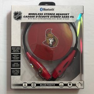 NHL Ottawa Senators Wireless Stereo Headset Neckband Built-in Microphone